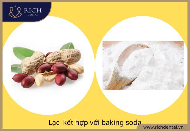 Bạn có thể kết hợp lạc với baking soda để tăng gấp đôi hiệu quả tẩy trắng răng